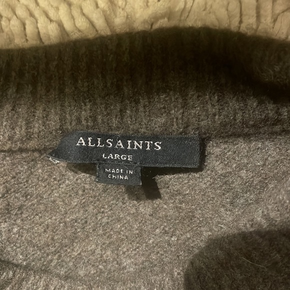 All Saints Olive green oversized sweater - Picture 2 of 3